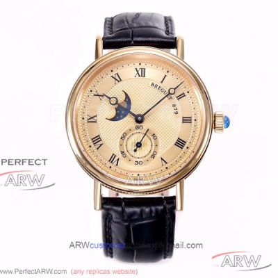 GXG Factory Breguet Classique Moonphase 4396 Champagne Dial 40 MM Copy Cal.5165R Automatic Watch